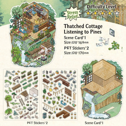 Infeelme's 8th play of DIY 3D Scene Stickers in open today, My Cabin Landscaping Sticker Cute DIY Handmade Miniature Scene Sticker#158