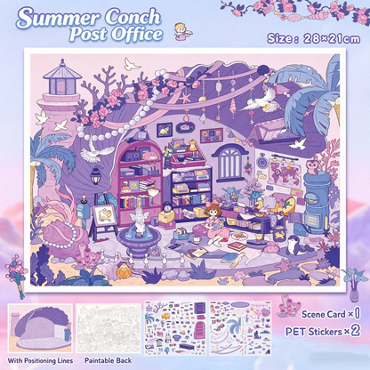 YiLan DIY 3D Scene Stickers 117.0 Four Seasons Series Miniature Scene Stickers #309