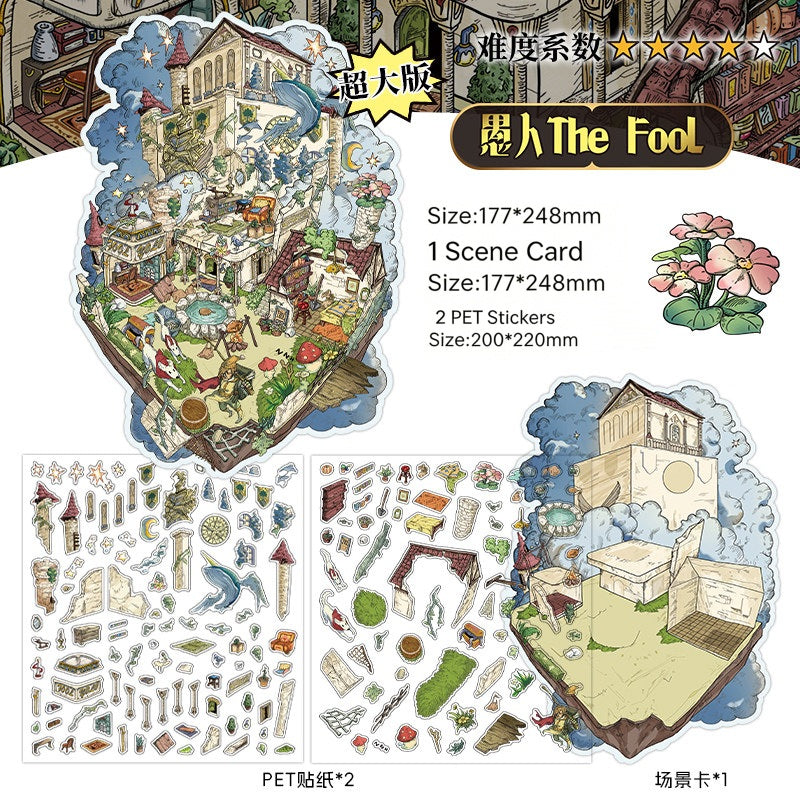 Infeelme's 14th play of DIY 3D Scene Stickers in open today, My Cabin Landscaping Sticker Large Miniature Scene Sticker 14.0 High Difficulty#150