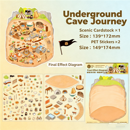 Capybara  Hangting Series DIY 3D Scene Stickers Miniature Scene #260