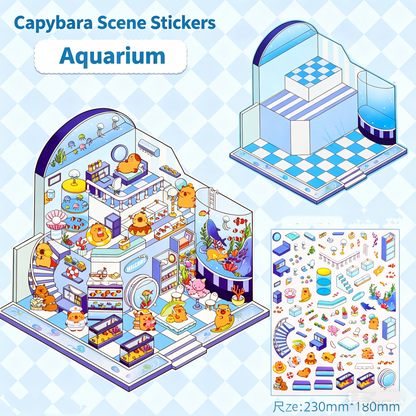 Capybara DIY 3D Scene Stickers Free Crop DIY Handmade #257