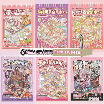 TELADO DIY 3D Scene Stickers Collection This Set Landscaping Stickers Hand Account Stickers Scene Stickers 3D Miniature Cabin Girls Children Educational Toys DIY Hand Account Stickers Decoration Creative Stickers#83