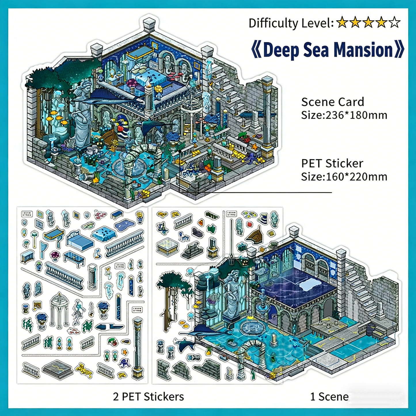 Infeelme's 23rd play of DIY 3D Scene Stickers in open today, Large My Cabin 23.0 scene Pixel Wind Sticker#127