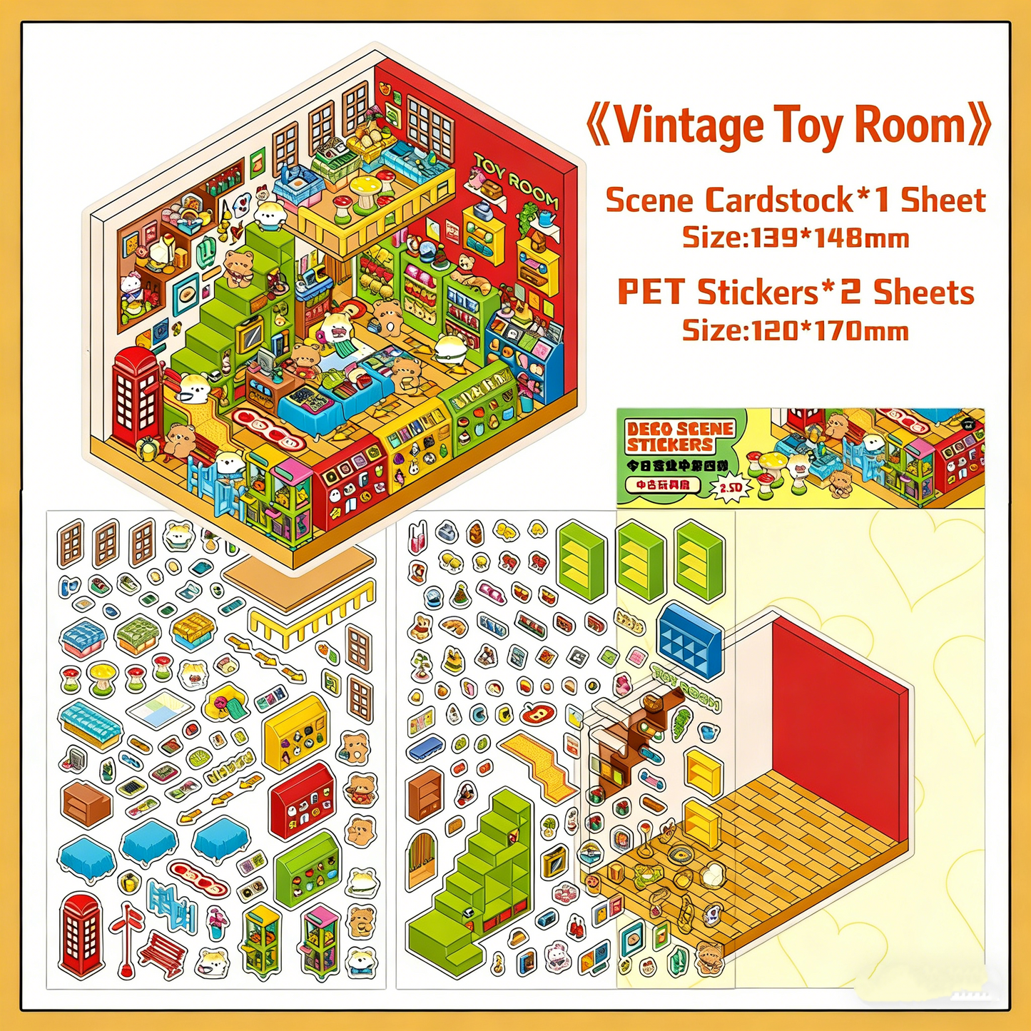 Infeelme's fourth play of DIY 3D Scene Stickers  in open today,4.0 Miniature Scene Stickers, Large Size#112
