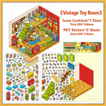 Infeelme's fourth play of DIY 3D Scene Stickers  in open today,4.0 Miniature Scene Stickers, Large Size#112