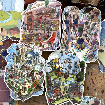 Infeelme's 14th play of DIY 3D Scene Stickers in open today, My Cabin Landscaping Sticker Large Miniature Scene Sticker 14.0 High Difficulty#150