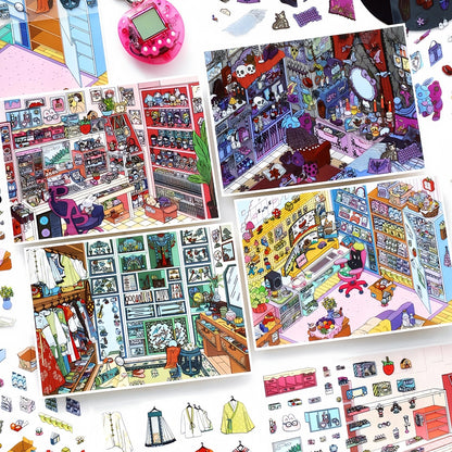 Infeelme's 18th play of DIY 3D Scene Stickers in open today, My Cabin Landscaping Sticker Cute DIY Handmade Miniature Scene Sticker#125