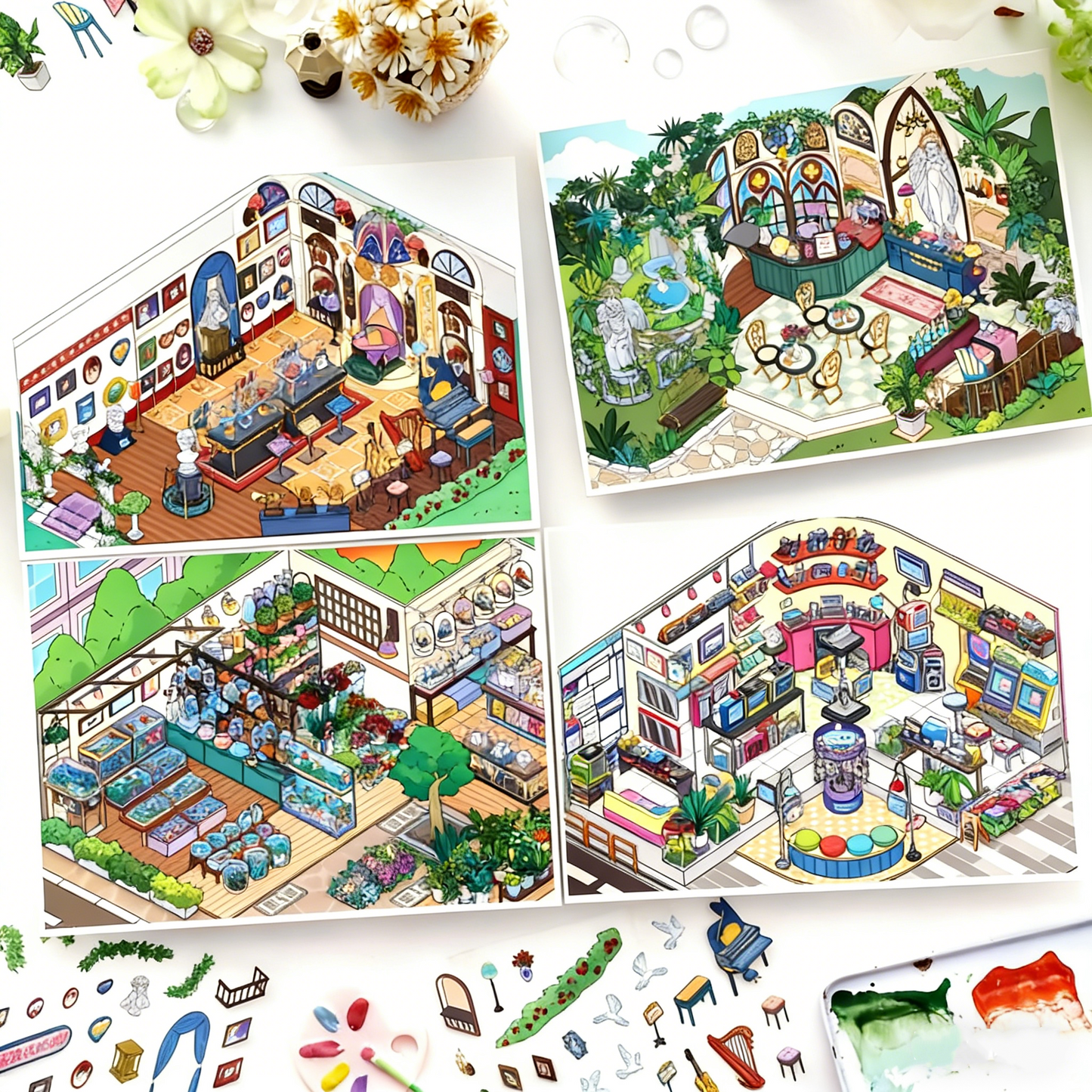Infeelme's 28th play of DIY 3D Scene Stickers in open today, high difficulty 3D cabin miniature scene stickers#109