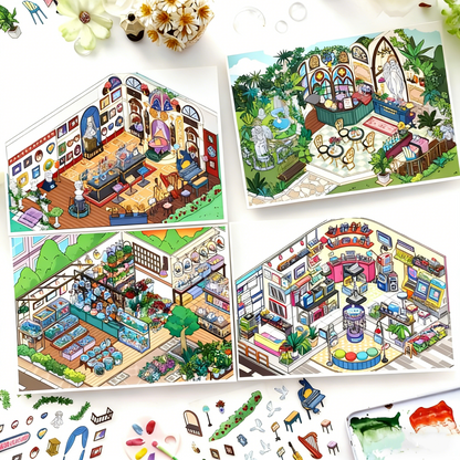 Infeelme's 28th play of DIY 3D Scene Stickers in open today, high difficulty 3D cabin miniature scene stickers#109