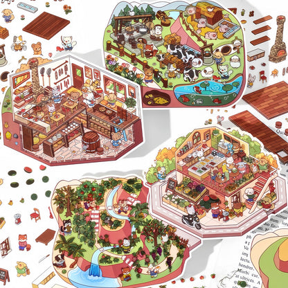 Infeelme's third play of DIY 3D Scene Stickers in open today, Landscaping Sticker 3.0 Miniature Scene Sticker Large#120