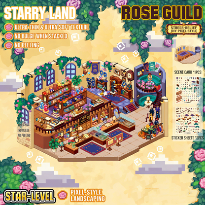 The Land of Falling Stars 6.0 pixel DIY 3D Scene Stickers decompression DIY miniature space#172