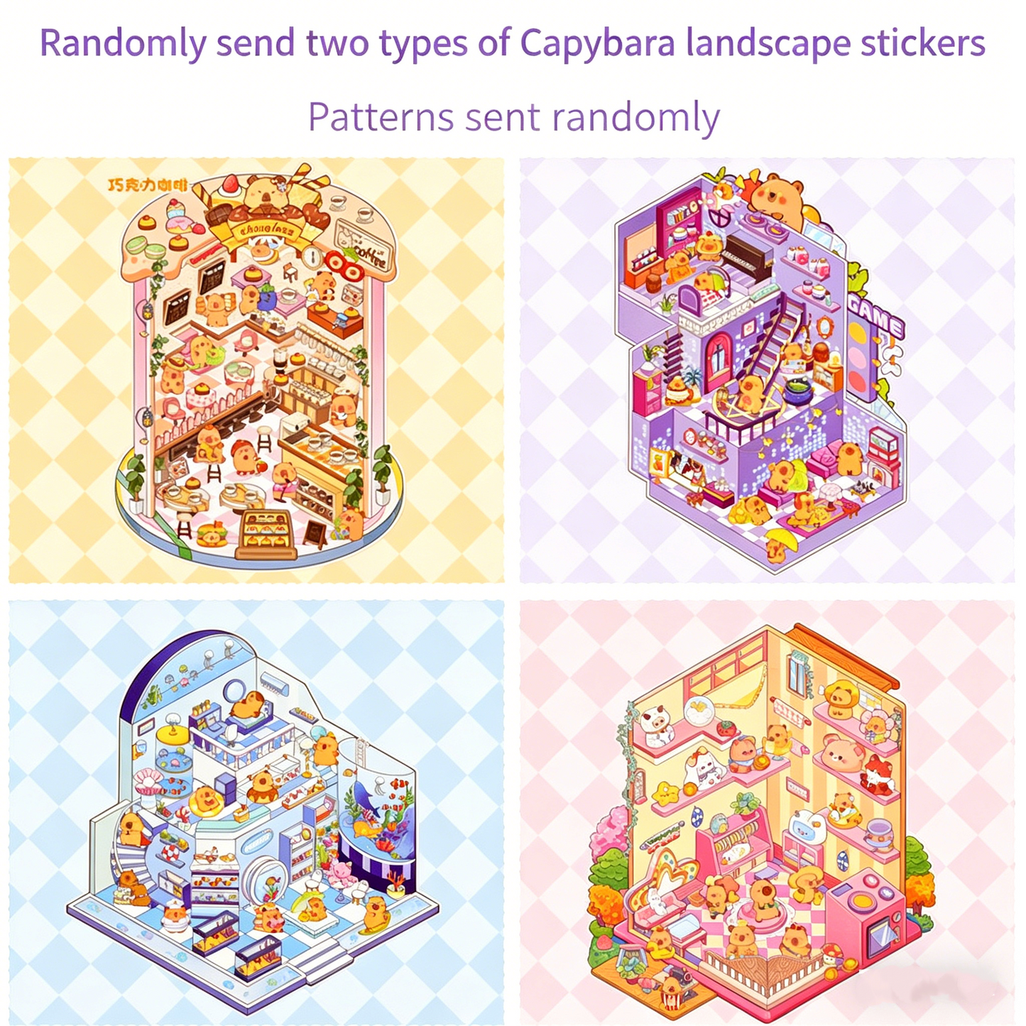 Capybara DIY 3D Scene Stickers Free Crop DIY Handmade #257