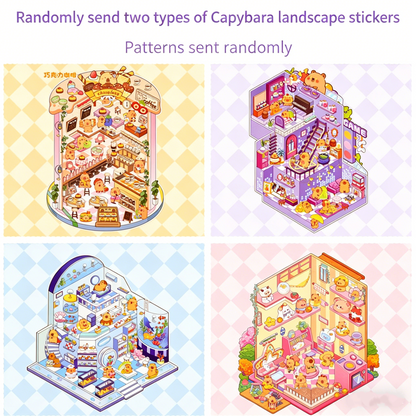 Capybara DIY 3D Scene Stickers Free Crop DIY Handmade #257