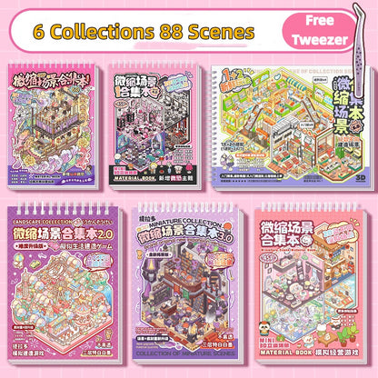TELADO DIY 3D Scene Stickers Collection This Set Landscaping Stickers Hand Account Stickers Scene Stickers 3D Miniature Cabin Girls Children Educational Toys DIY Hand Account Stickers Decoration Creative Stickers#83