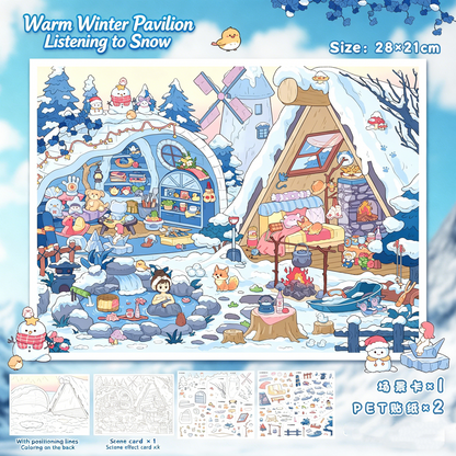 YiLan DIY 3D Scene Stickers 117.0 Four Seasons Series Miniature Scene Stickers #309