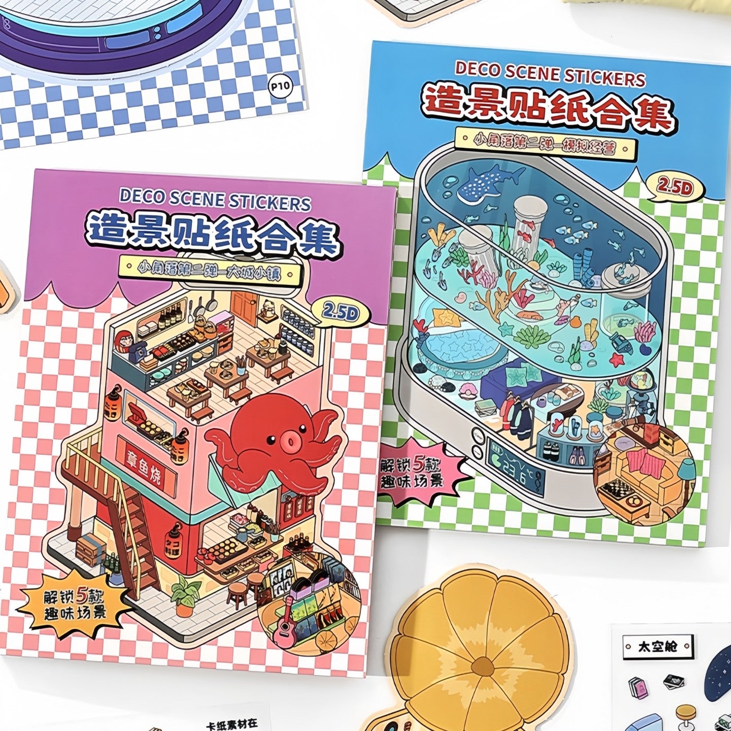 Infeelme new DIY 3D Scene Stickers collection of Meow Meow store is a miniature scene sticker book#157