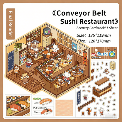 Infeelme's third play of DIY 3D Scene Stickers in open today, Landscaping Sticker 3.0 Miniature Scene Sticker Large#120