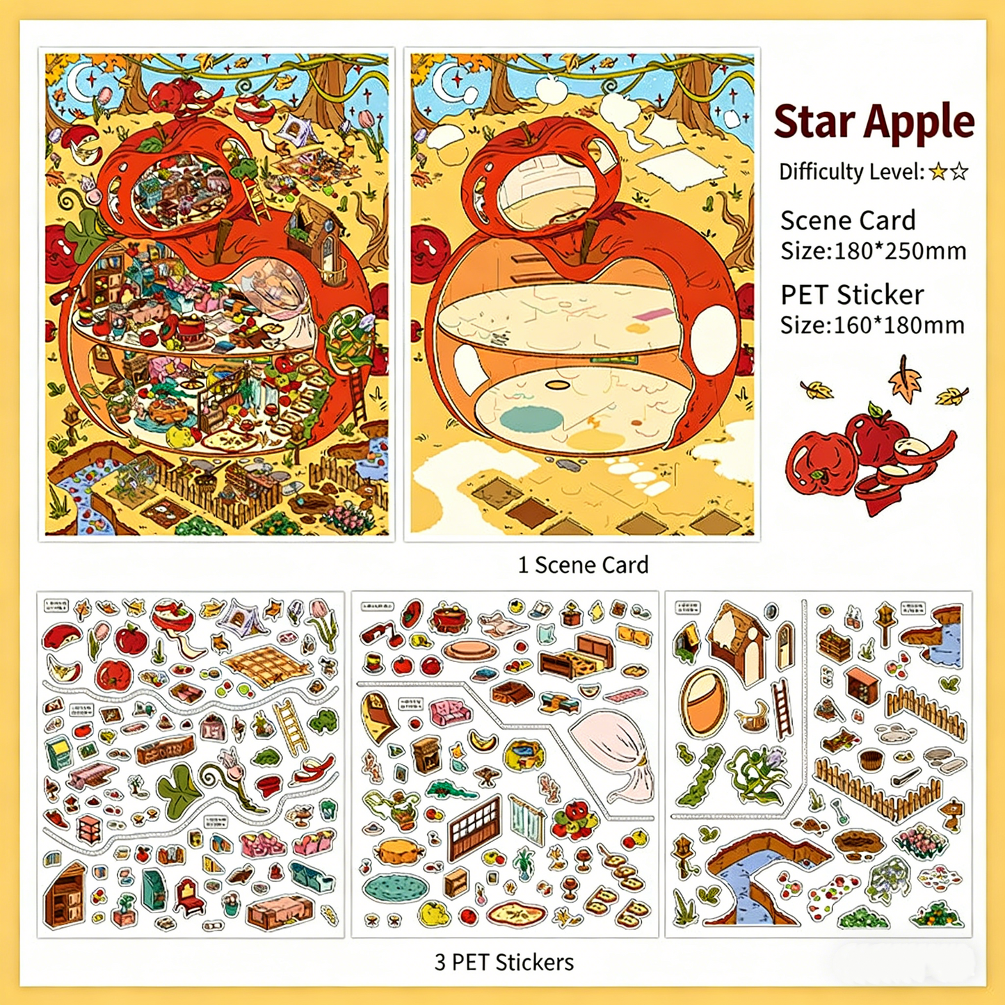 Infeelme's 23rd play of DIY 3D Scene Stickers in open today, Large My Cabin 23.0 scene Pixel Wind Sticker#127