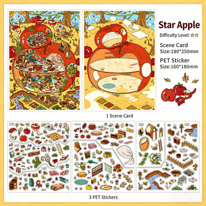 Infeelme's 23rd play of DIY 3D Scene Stickers in open today, Large My Cabin 23.0 scene Pixel Wind Sticker#127