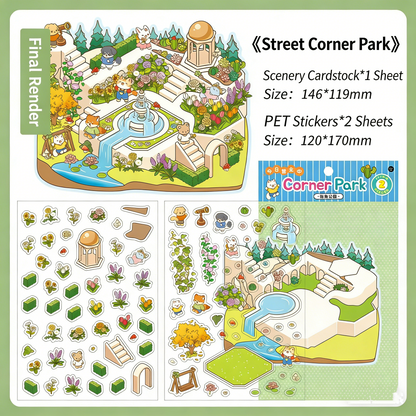 Infeelme's third play of DIY 3D Scene Stickers in open today, Landscaping Sticker 3.0 Miniature Scene Sticker Large#120