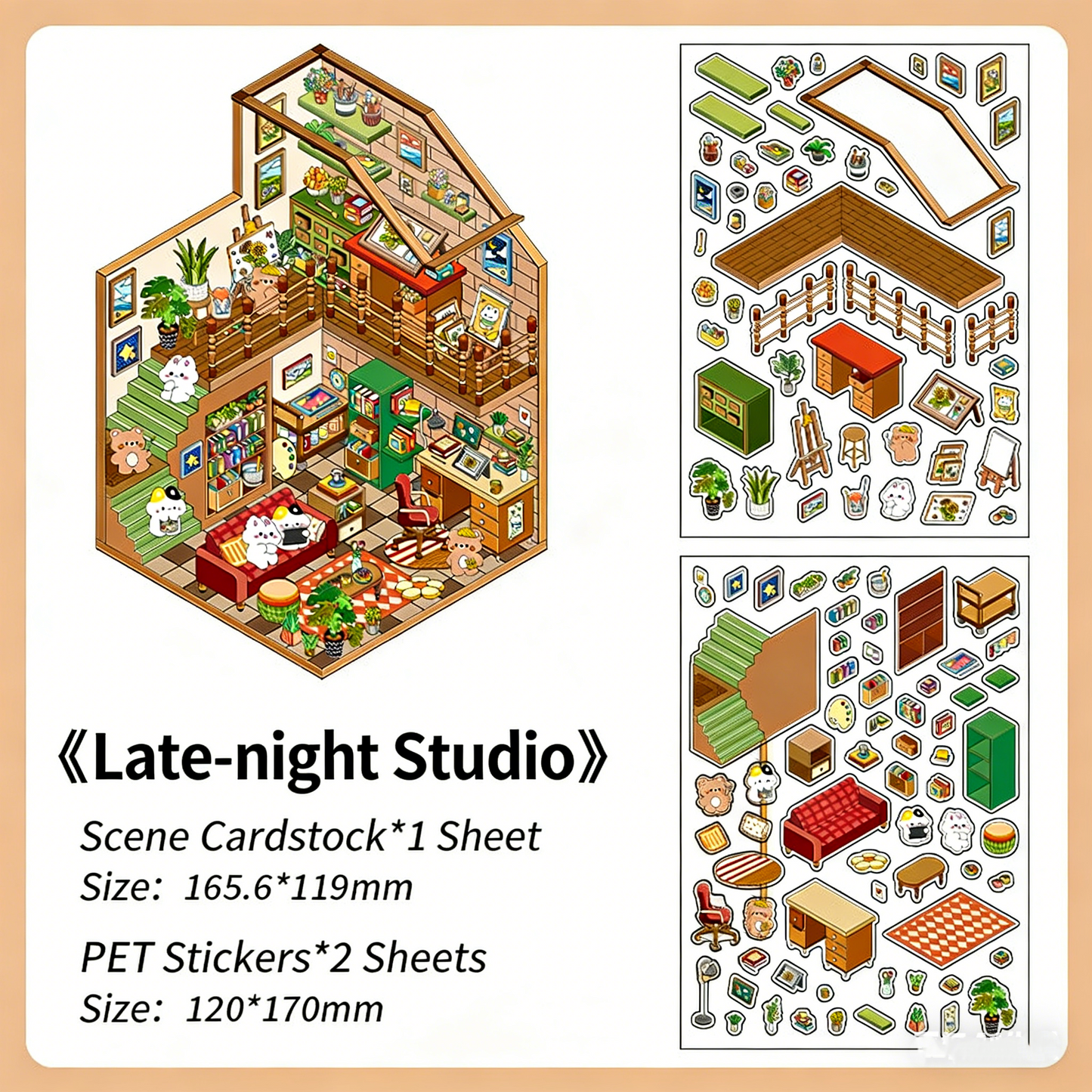 Infeelme's Third play of DIY 3D Scene Stickers  in open today, Large Miniature Scene Island Life Galaxy Home#116