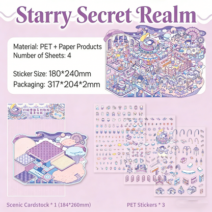 Meow Leisure Day | Large 3D Stereoscopic House DIY Stress Relief Stickers # 72