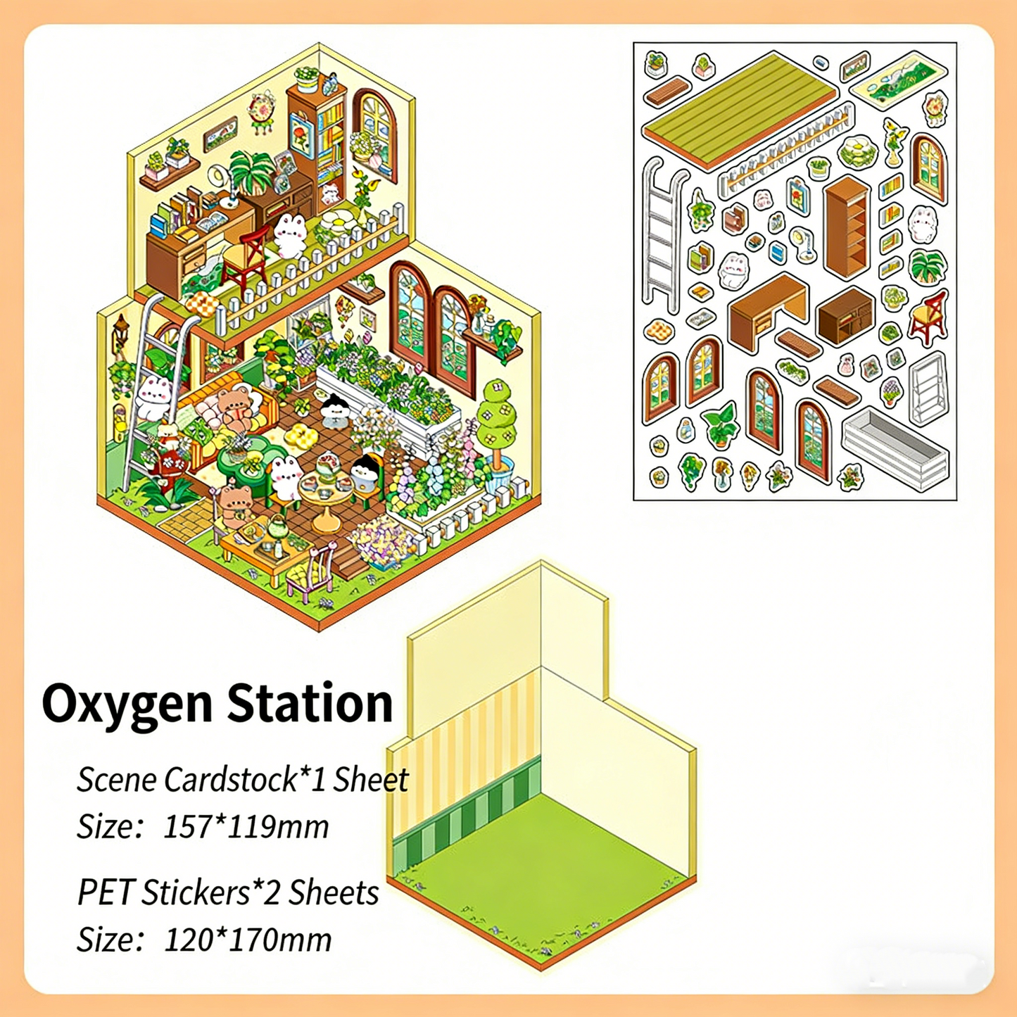 Infeelme's Third play of DIY 3D Scene Stickers  in open today, Large Miniature Scene Island Life Galaxy Home#116