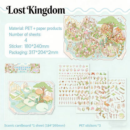 Meow Leisure Day | Large 3D Stereoscopic House DIY Stress Relief Stickers # 72