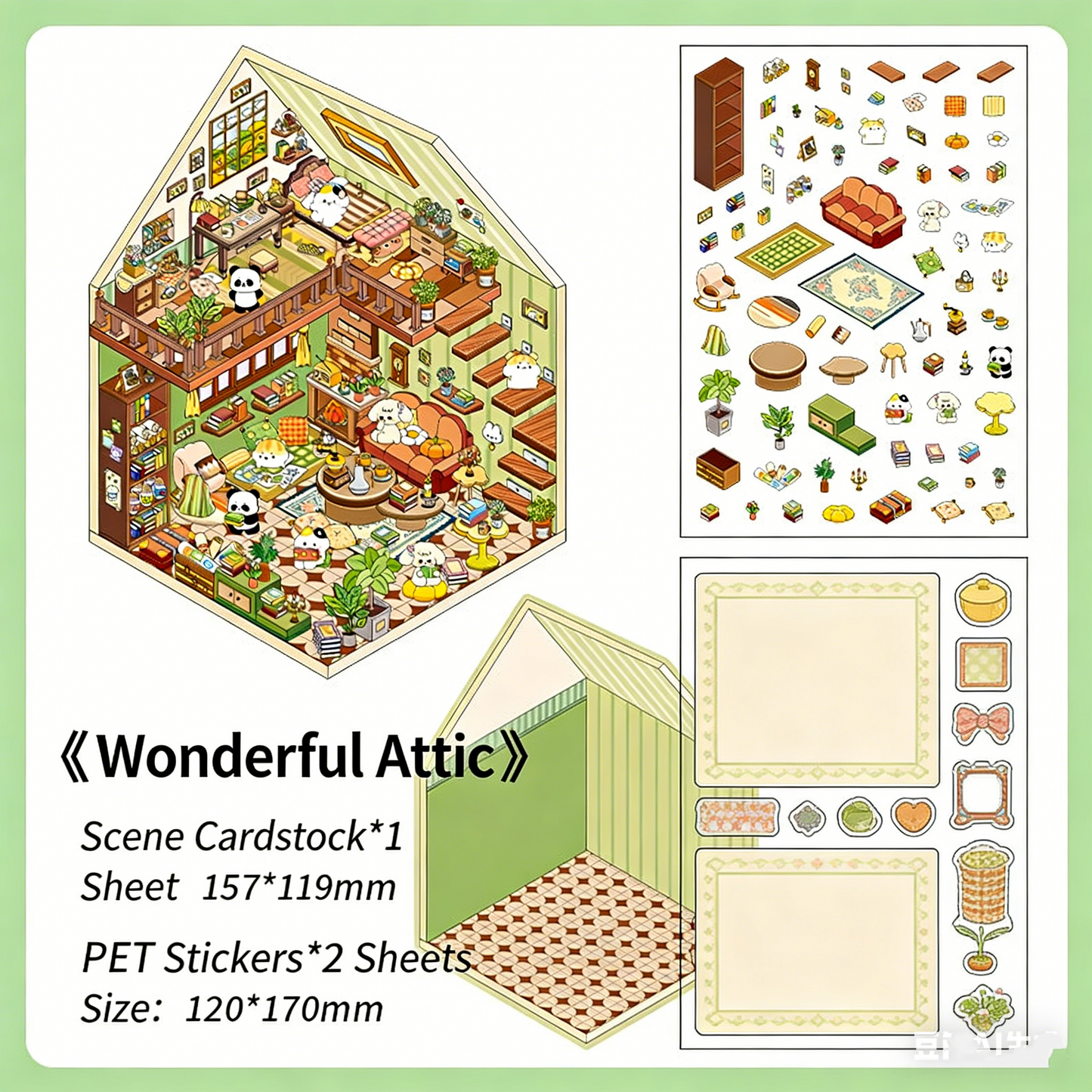 Infeelme's Third play of DIY 3D Scene Stickers  in open today, Large Miniature Scene Island Life Galaxy Home#116