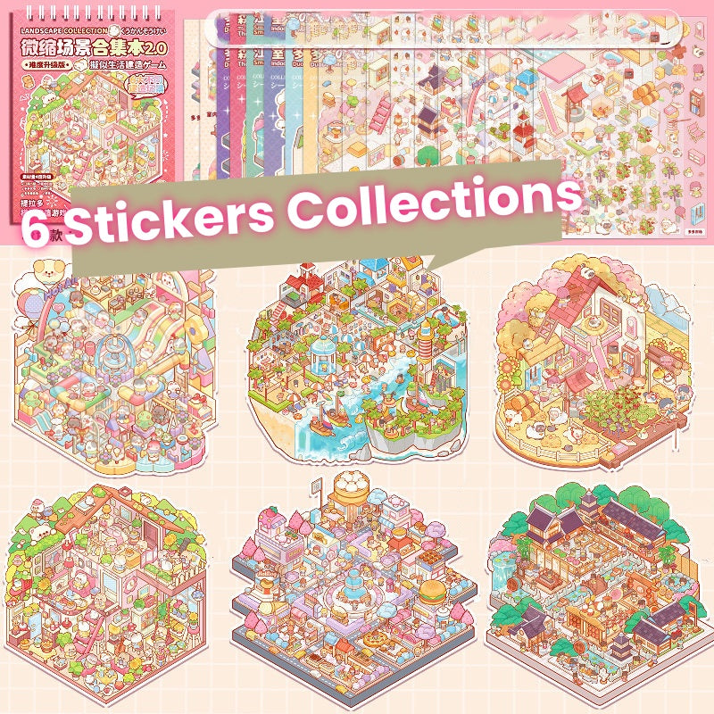 Scene Sticker Collection Book | 3D House Gift for Girls # 71