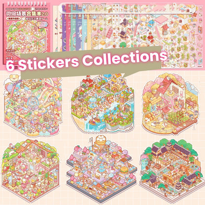 Scene Sticker Collection Book | 3D House Gift for Girls # 71