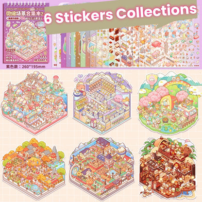 Scene Sticker Collection Book | 3D House Gift for Girls # 71