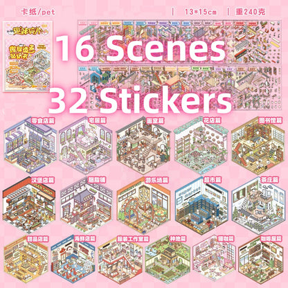 Scene Sticker Collection Book | 3D House Gift for Girls # 71
