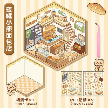 Capybara DIY 3D Scene Stickers cute pet series #259
