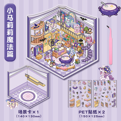 Capybara DIY 3D Scene Stickers cute pet series #259