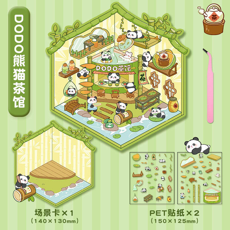 Capybara DIY 3D Scene Stickers cute pet series #259