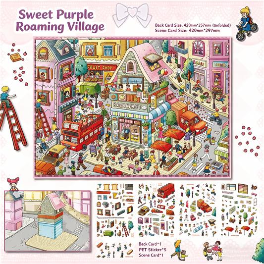 Senyou DIY 3D Scenes Stickers Extra Large Version 4.0 Cute Miniature Scene Sticker #291
