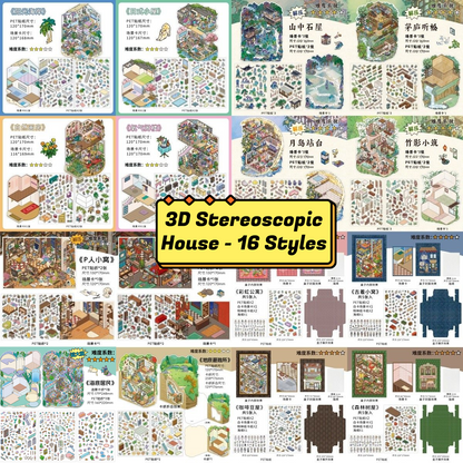 Luxury Large Scene Stickers | 3D 2-Layer Stackable House DIY # 70