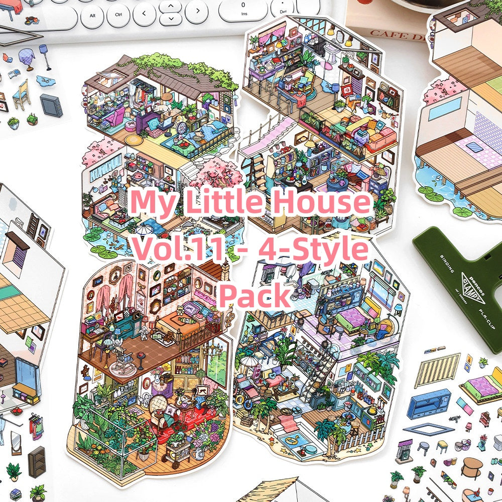 Luxury Large Scene Stickers | 3D 2-Layer Stackable House DIY # 70