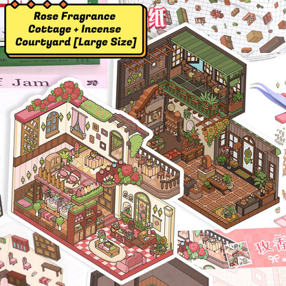Luxury Large Scene Stickers | 3D 2-Layer Stackable House DIY # 70