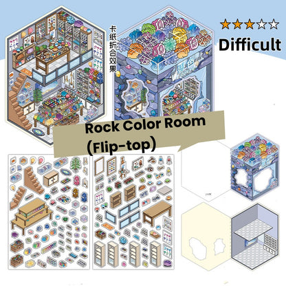 Luxury Large Scene Stickers | 3D 2-Layer Stackable House DIY # 70