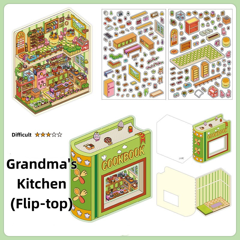 Luxury Large Scene Stickers | 3D 2-Layer Stackable House DIY # 70