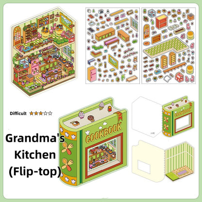 Luxury Large Scene Stickers | 3D 2-Layer Stackable House DIY # 70