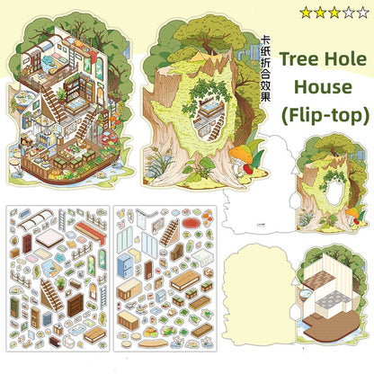 Luxury Large Scene Stickers | 3D 2-Layer Stackable House DIY # 70