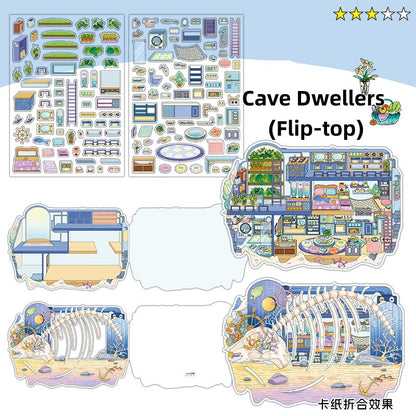 Luxury Large Scene Stickers | 3D 2-Layer Stackable House DIY # 70