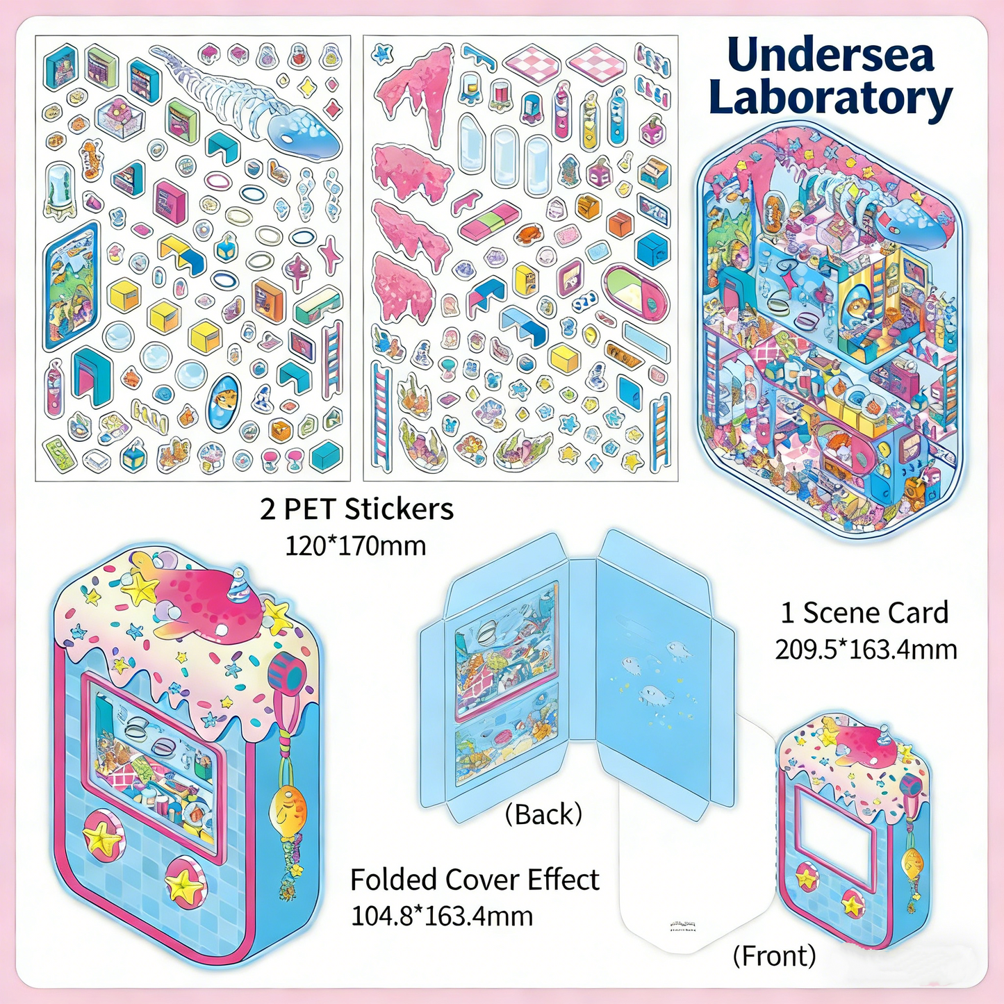 Luxury Large Scene Stickers | 3D 2-Layer Stackable House DIY # 70