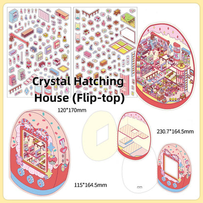 Luxury Large Scene Stickers | 3D 2-Layer Stackable House DIY # 70