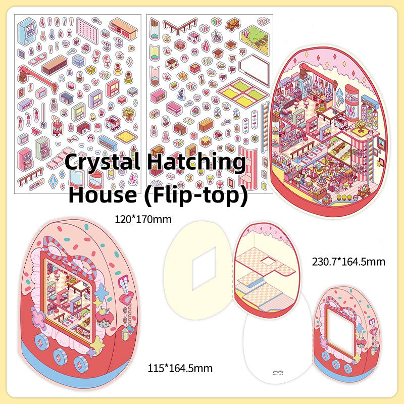 Luxury Large Scene Stickers | 3D 2-Layer Stackable House DIY # 70