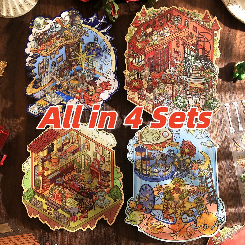 Star Dream Prince Fairy Tale | Student 3D Scene Journal Stickers # 53