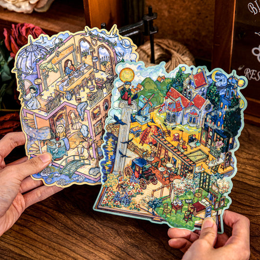 Dream Island Series | Healing Student DIY Journal Scene Sticker Pack # 57